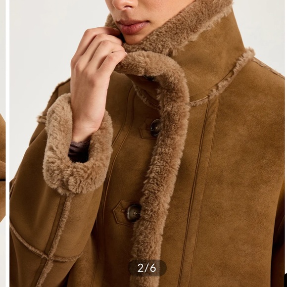 Reversible Shearling Collared Jacket - Picture 3 of 6